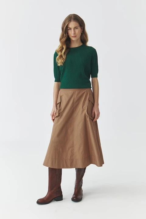 Tatuum, Bluza tricotata striata, Verde inchis