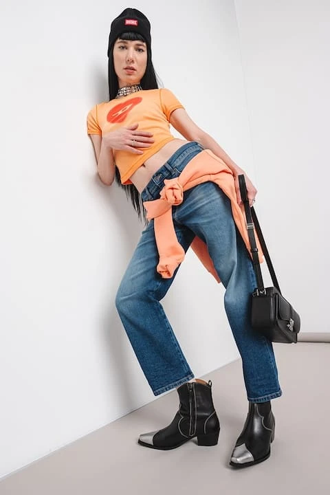 Diesel, Blugi drepti 2016 D-Air, Albastru pastel